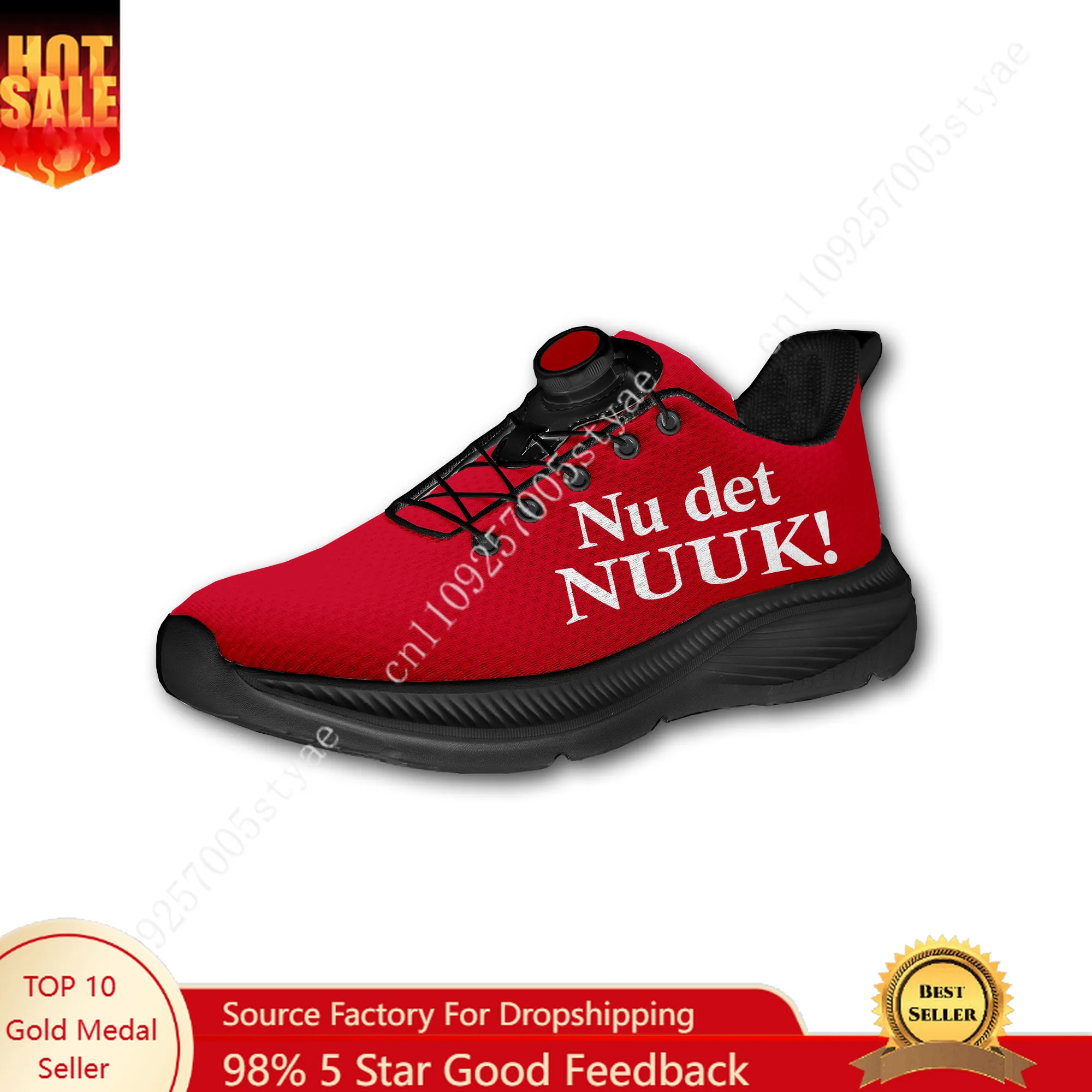 Women Shoes For Walking - メイク・アメリカ・ゴー・アウェイ カスタムウォーキングシューズ 男女兼用 回転ボタン レースレスシューズデザイン ロゴ入り