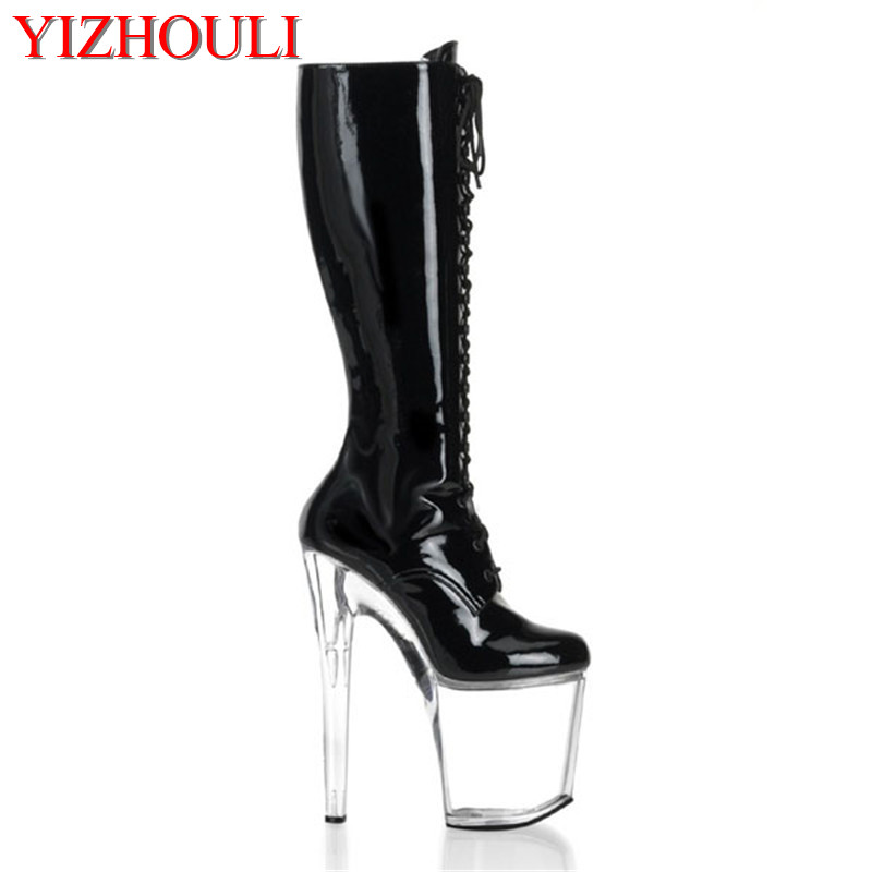 Women'S Shoes Paris - セクシーなスーパーモデルキャットウォークシューズ超ハイヒールの靴 20 センチメートル小道具ナイトクラブパリファッションブーツ