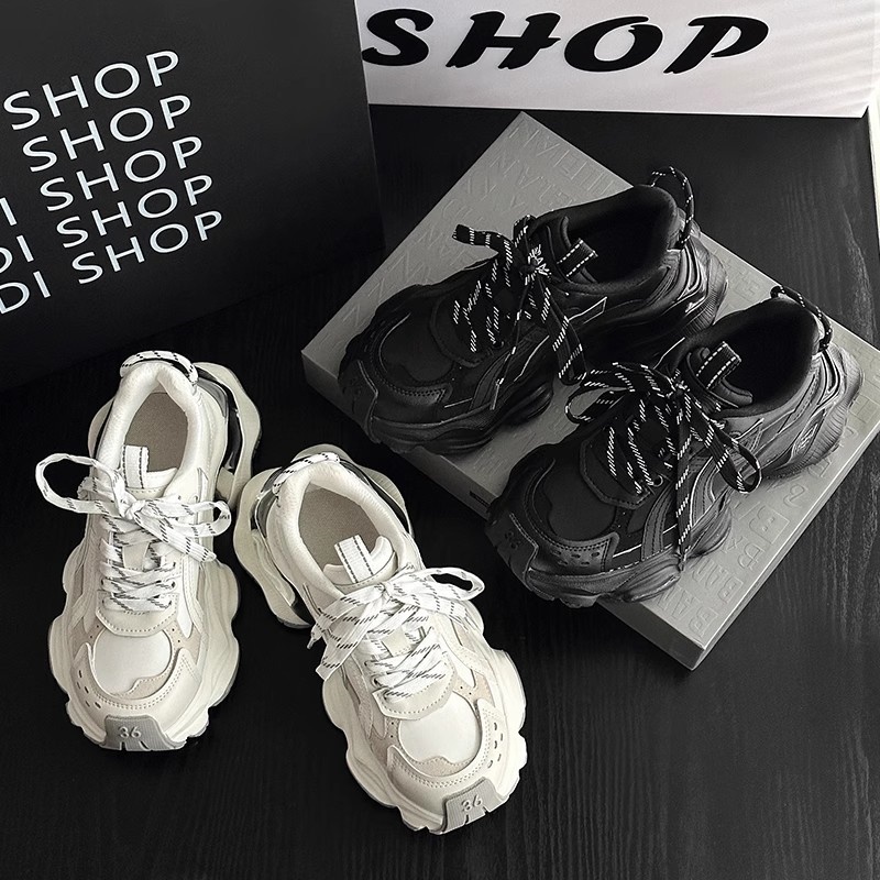 Women'S Shoes Paris - パリファッション2025春新作 レディース 厚底シューズ ブラック ホワイト カラー