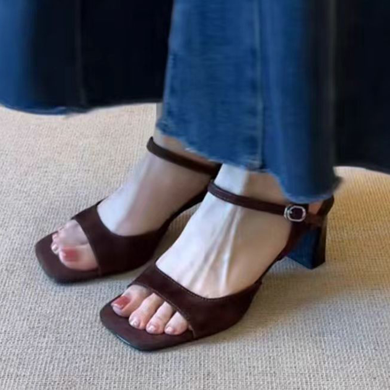 Women Shoes For Walking - ハイヒールの女性のサンダルチャンキーシューズファッションスリッパ夏エレガントなオープントゥシューズ 2026 トレンドウォーキングカジュアルスライド Mujer