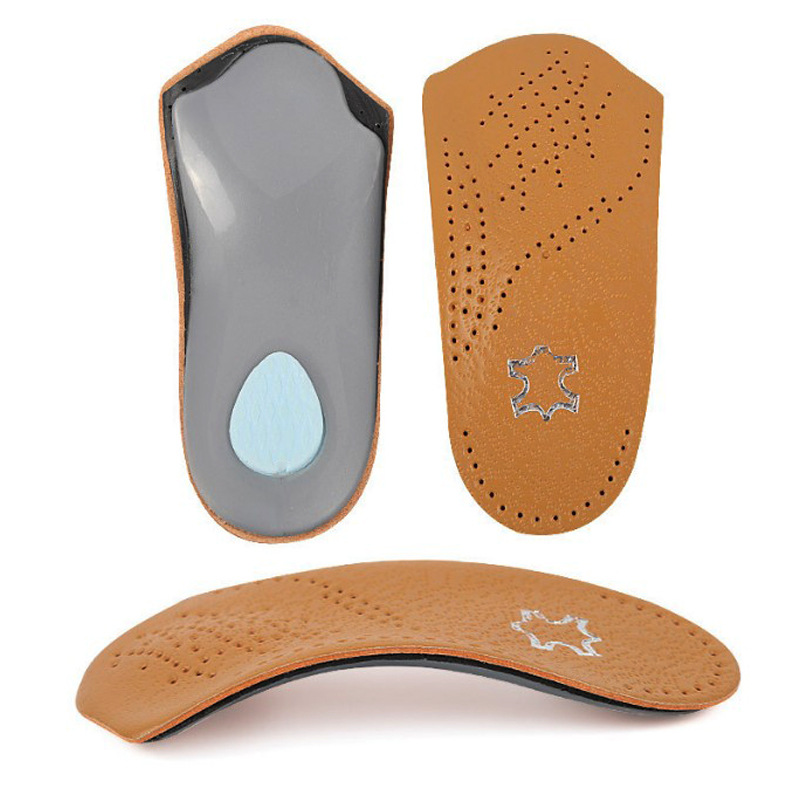 Women'S Shoes Plantar Fasciitis - 1 ペアのアーチサポート、男性と女性用、牛革製快適インサート、革靴用ハーフパッド、足の足底筋膜炎用整形外科用インソール