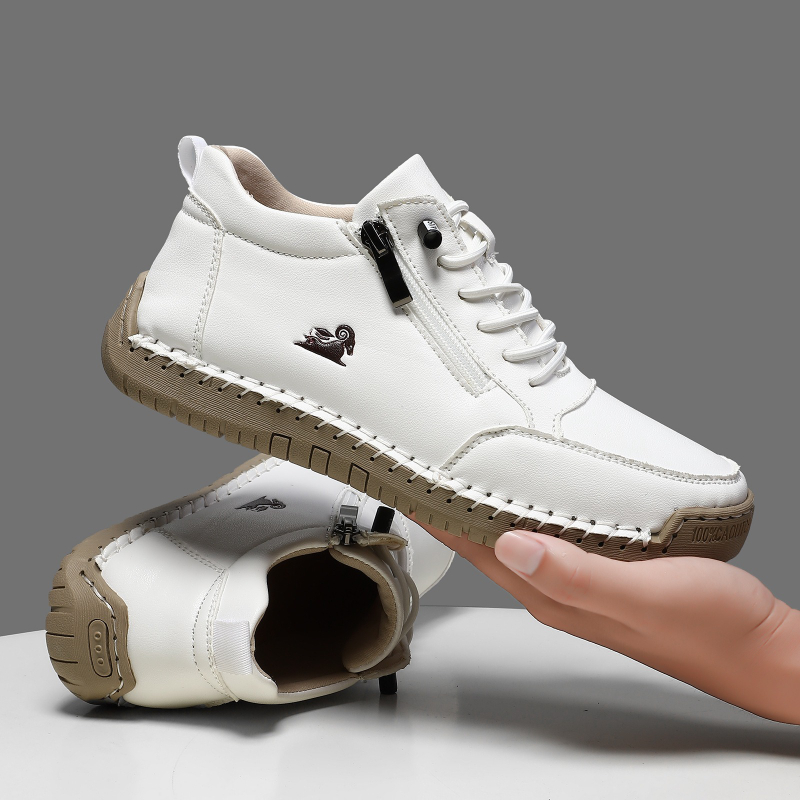 Women Shoes Sale - 女性用スニーカー手作りレザーカジュアルシューズアウトドアソフトスポーツシューズ男性用クラシック滑り止めレザーシューズ Zapatos De Mujer