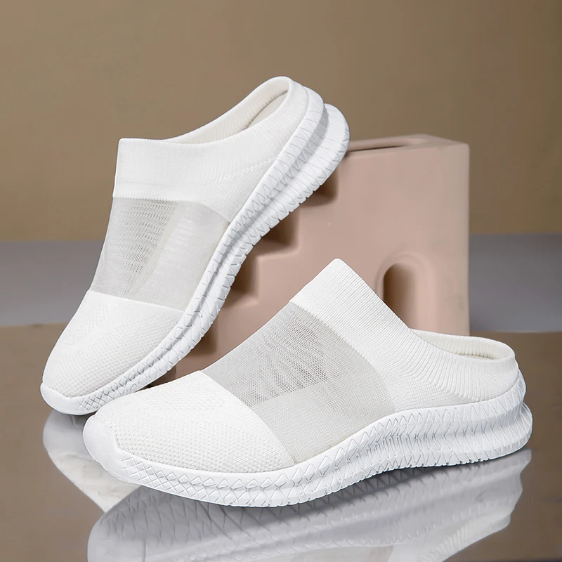Women Shoes For Walking - 女性スリッパサンダル夏のビーチスリッパ女性通気性メッシュフラットシューズウォーキング女性 Zapatos Mujer ホームスリッパ