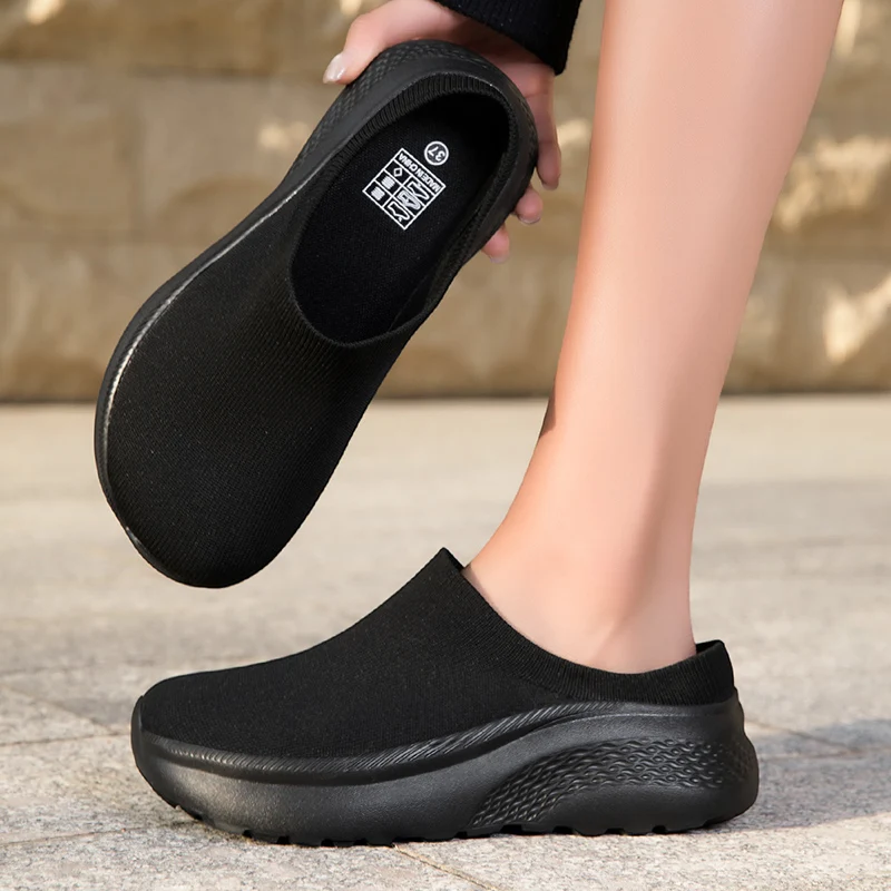 ワイドベアフット女性スリッパサンダル通気性メッシュ厚い底フラ - Women Shoes For Walking のレビューと価格