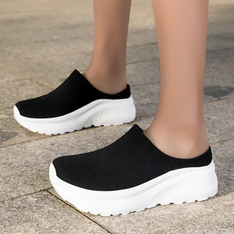 ワイドベアフット女性スリッパサンダル通気性メッシュ厚い底フラ - Women Shoes For Walking のレビューと価格