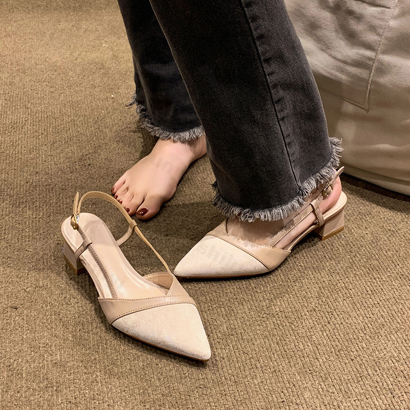 女性のセクシーなチャンキーヒールの靴女性の夏のポインテッドト - Women Shoes For Walking のレビューと価格