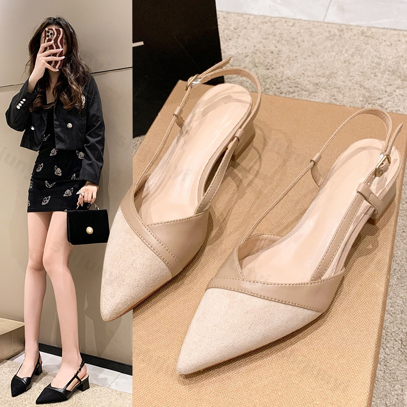 女性のセクシーなチャンキーヒールの靴女性の夏のポインテッドト - Women Shoes For Walking のレビューと価格