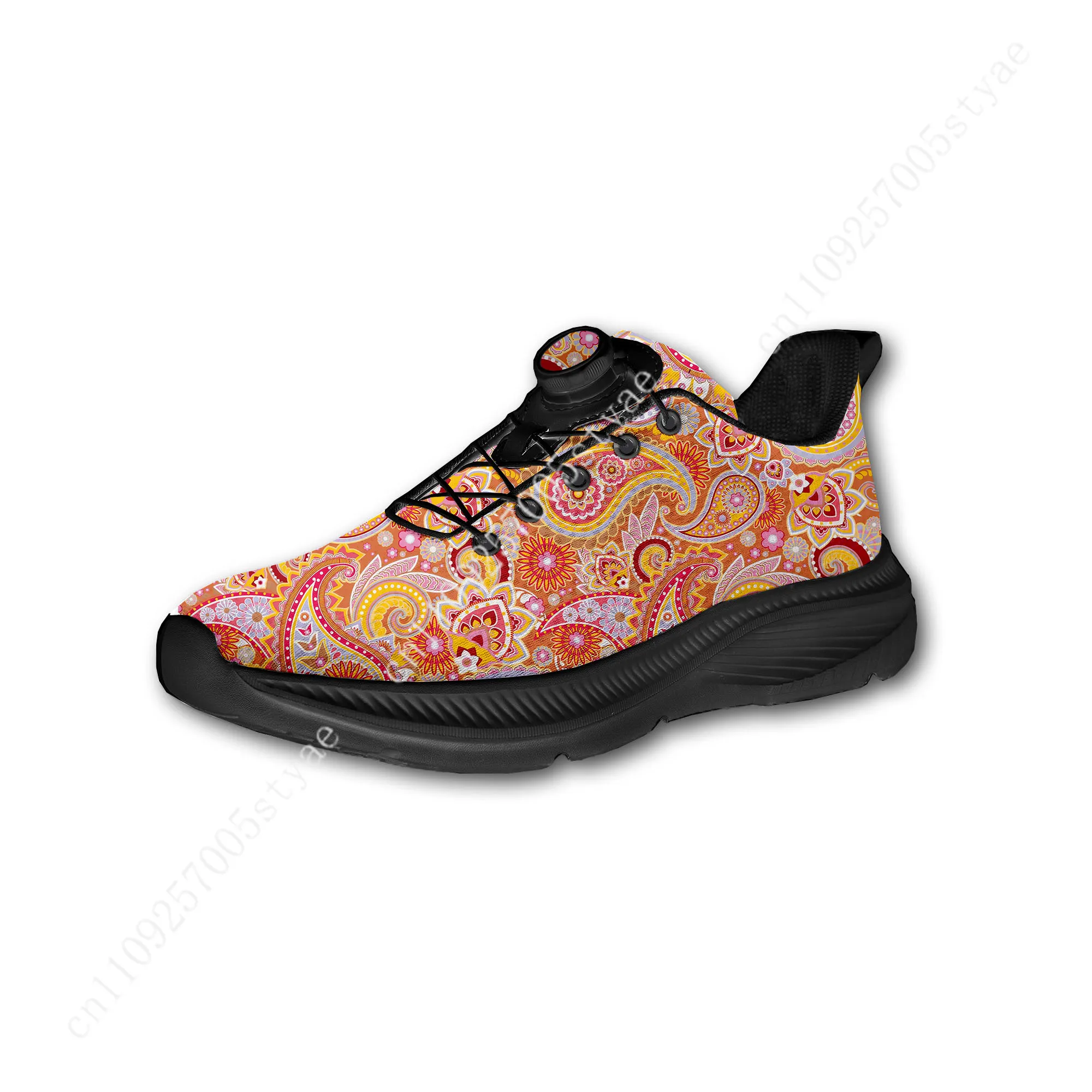 ボヘミアンマンダラ花柄カスタムウォーキングシューズ男性女性回 - Women Shoes For Walking のレビューと価格