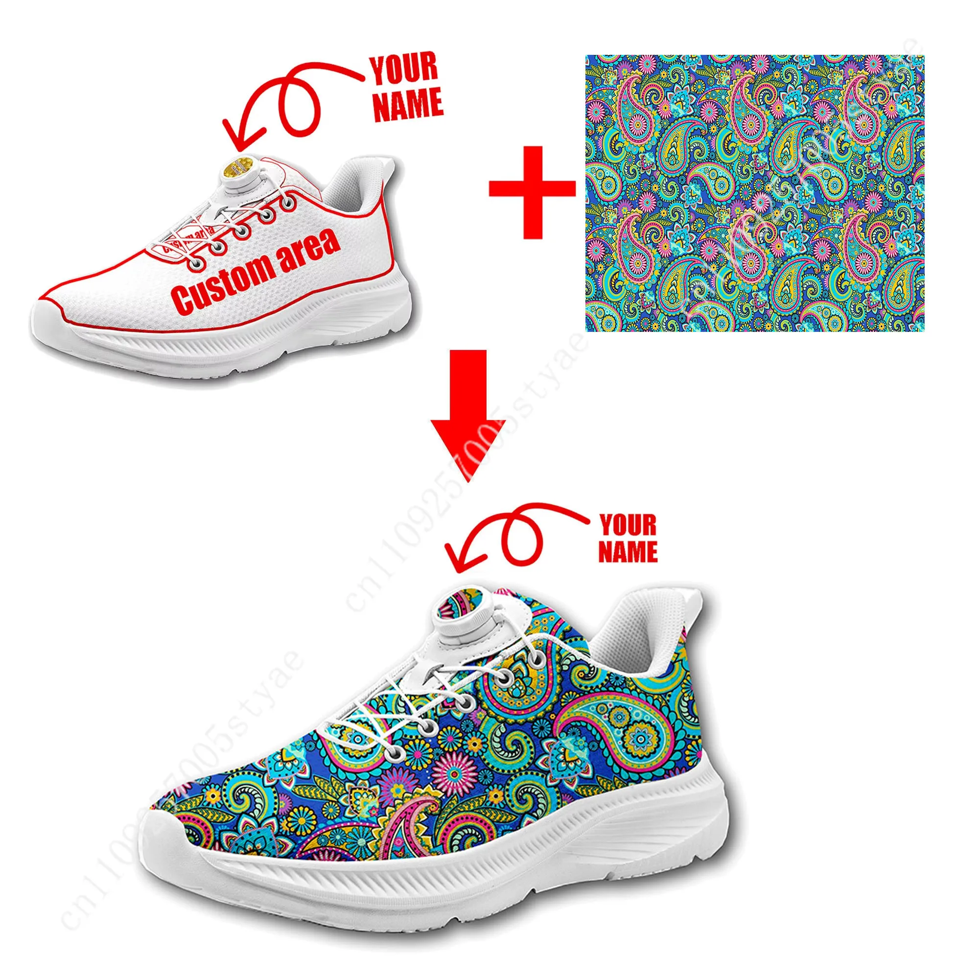 ボヘミアンマンダラ花柄カスタムウォーキングシューズ男性女性回 - Women Shoes For Walking のレビューと価格