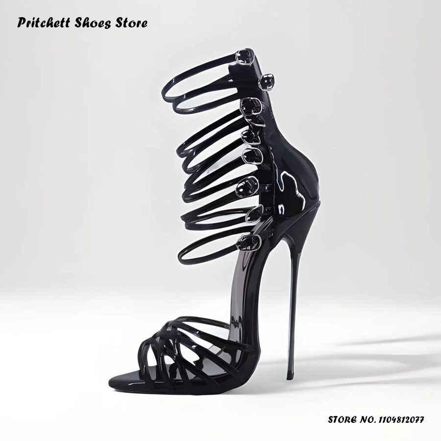 セクシーな女性のバックル装飾サンダル夏のストリートスタイルパ - Women'S Shoes Paris のレビューと価格