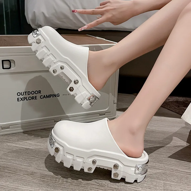 女性スリッパファッションプラットフォームスリッパパンクスタイ - Women'S Shoes Paris のレビューと価格