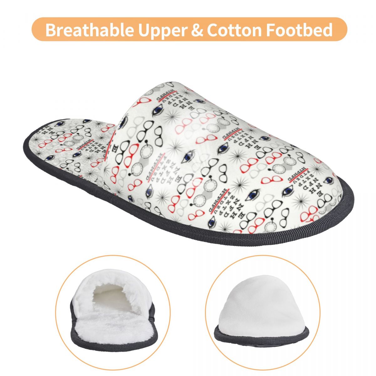 カスタム面白い眼鏡士/検眼医ゲスト用スリッパ、スパ女性用視力 - Women Shoes Chart Size のレビューと価格