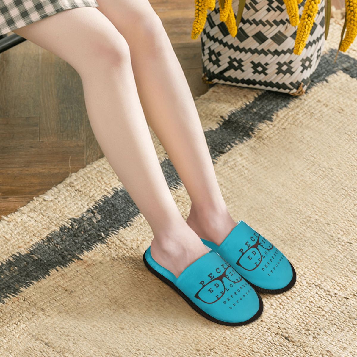 カスタム面白いメガネ付き視力検査表ハウススリッパ女性用快適メ - Women Shoes Chart Size のレビューと価格