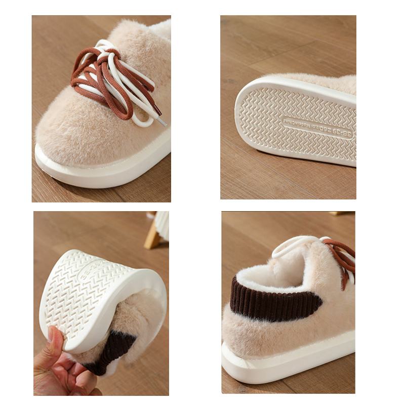 新型立体フルラップスリッパ ホームふわふわコットンシューズ  - Women Shoes For Walking のレビューと価格