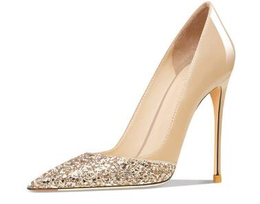ホットな女性用ヌードパテントレザーグリッターパッチワーク浅履 - Women'S Shoes In Size 12 のレビューと価格
