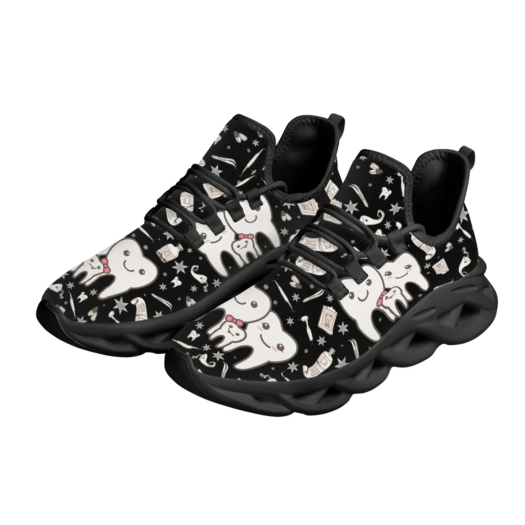 かわいい歯科デザインスニーカー レディース カジュアル 軽量 - Women Shoes For Walking のレビューと価格