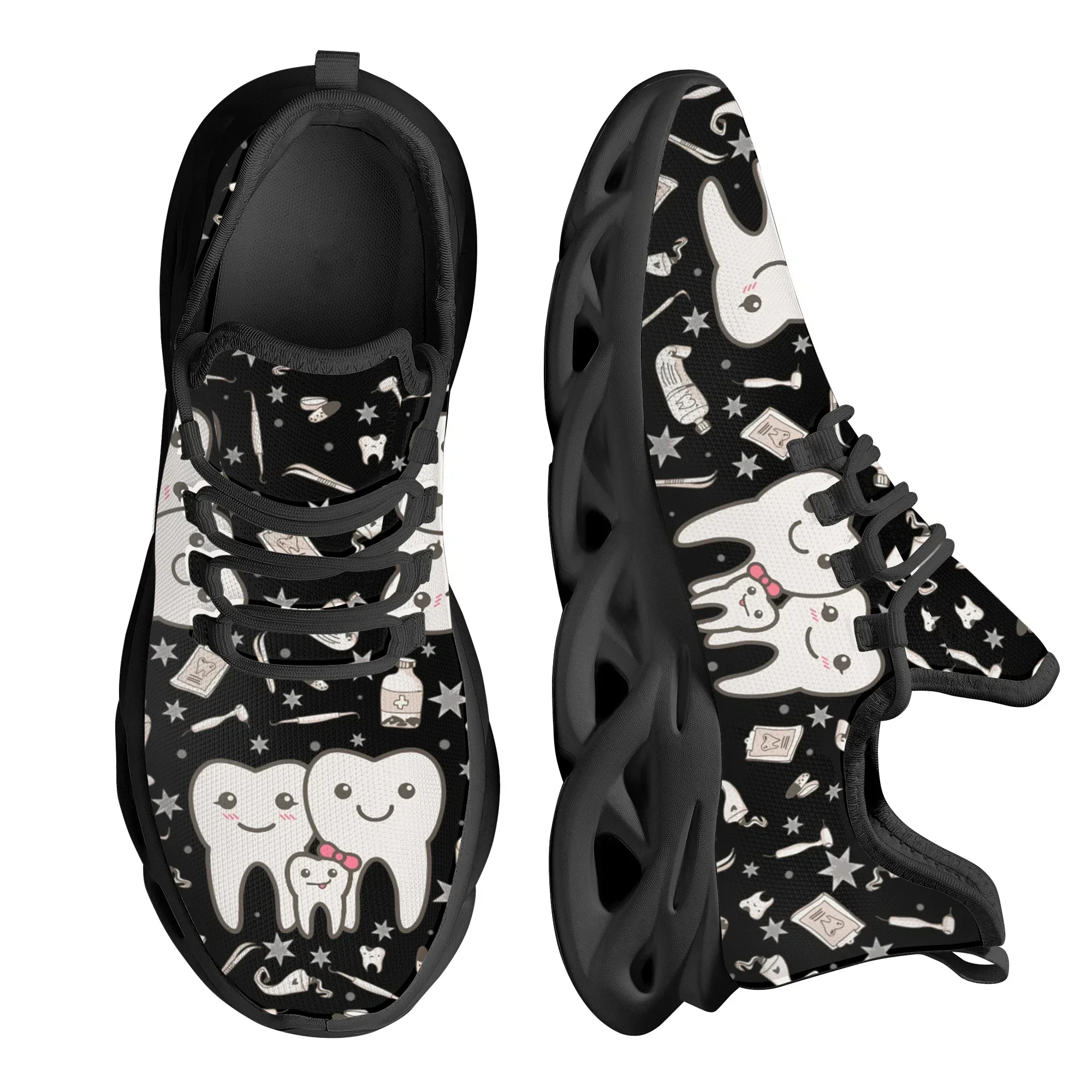 かわいい歯科デザインスニーカー レディース カジュアル 軽量 - Women Shoes For Walking のレビューと価格