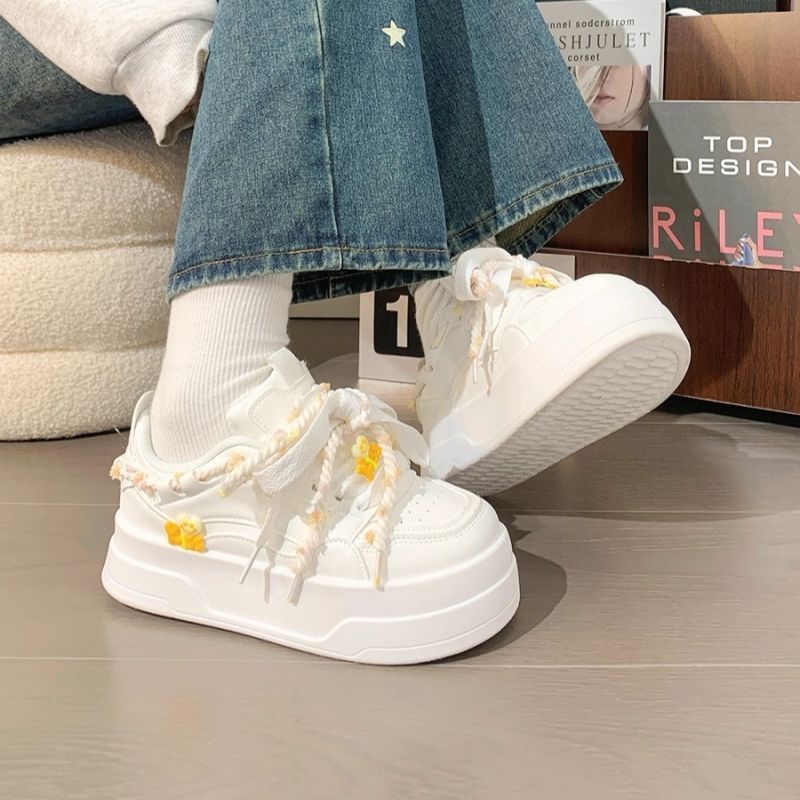 2026年新作 可愛いレディース プラットフォーム ホワイト - Women Shoes Sale のレビューと価格