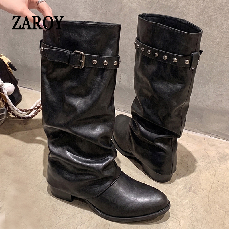 ZAROY ワイドカーフニーハイブーツ ‌   女性の冬用ブ - Wide Fit Heels のレビューと価格