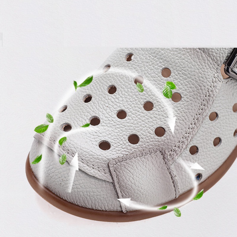新しい牛革製ローヒールサンダル レディース ホローアウト ミ - Women'S Shoes Everyday のレビューと価格
