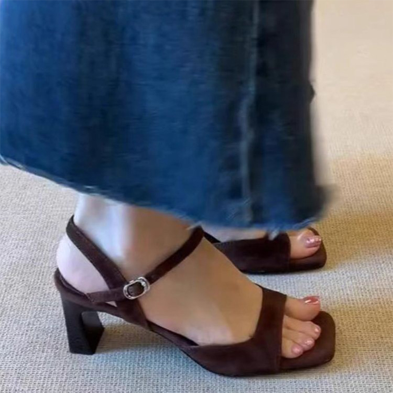 ハイヒールの女性のサンダルチャンキーシューズファッションスリ - Women Shoes For Walking のレビューと価格