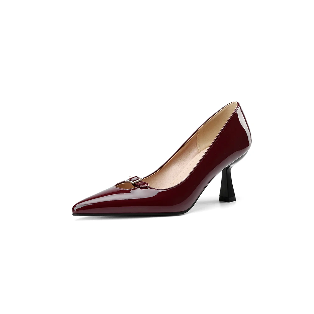 春の新作 大人っぽい黒ワインレッド レディースパンプス ポイ - Women'S Shoes In Size 12 のレビューと価格