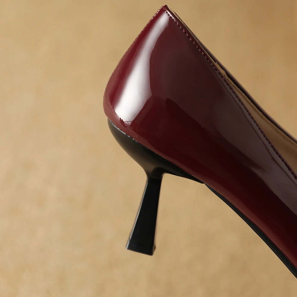 春の新作 大人っぽい黒ワインレッド レディースパンプス ポイ - Women'S Shoes In Size 12 のレビューと価格
