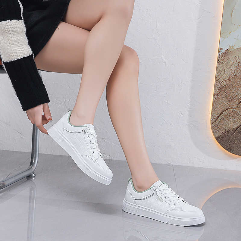 秋の厚底スニーカー ホワイト トレーニングシューズ レディー - Women'S Shoes To Buy のレビューと価格