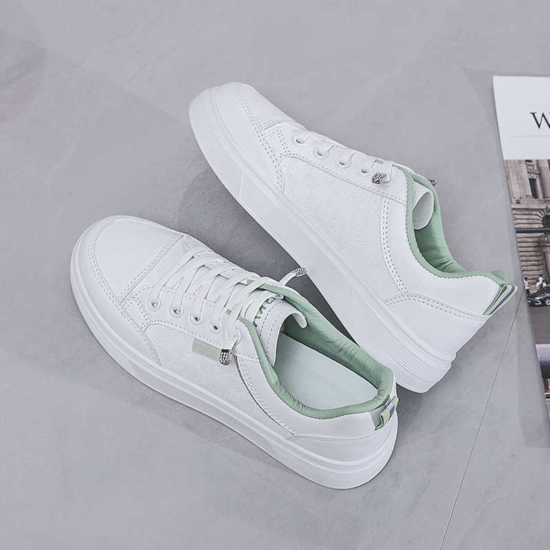 秋の厚底スニーカー ホワイト トレーニングシューズ レディー - Women'S Shoes To Buy のレビューと価格