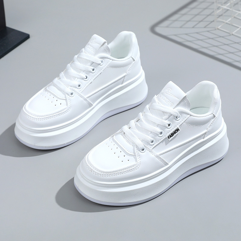 新しいファッション白スニーカー女性プラットフォームカジュアル - Women Shoes Sale のレビューと価格